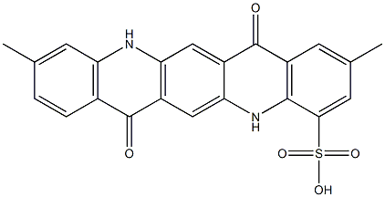 5,7,12,14-Tetrahydro-2,10-dimethyl-7,14-dioxoquino[2,3-b]acridine-4-sulfonic acid 结构式