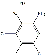 Sodium 2-amino-4,6-dichloro-5-methylphenolate 结构式