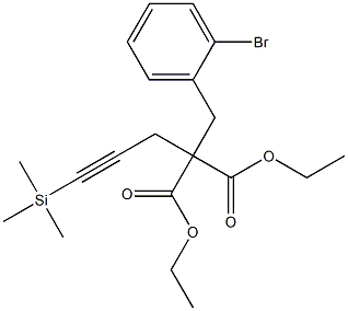 (2-Bromobenzyl)(3-trimethylsilyl-2-propynyl)malonic acid diethyl ester 结构式