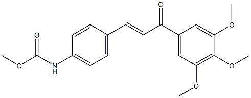 N-[4-[(E)-3-(3,4,5-Trimethoxyphenyl)-3-oxo-1-propenyl]phenyl]carbamic acid methyl ester 结构式