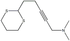 5-(1,3-Dithian-2-yl)-N,N-dimethyl-2-pentyn-1-amine 结构式