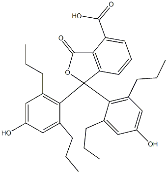 1,3-Dihydro-1,1-bis(4-hydroxy-2,6-dipropylphenyl)-3-oxoisobenzofuran-4-carboxylic acid 结构式