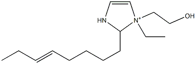 1-Ethyl-1-(2-hydroxyethyl)-2-(5-octenyl)-4-imidazoline-1-ium 结构式