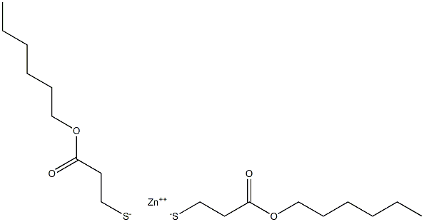 Zinc bis[2-(hexyloxycarbonyl)ethanethiolate] 结构式