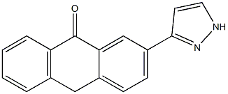 2-(1H-Pyrazol-3-yl)anthrone 结构式