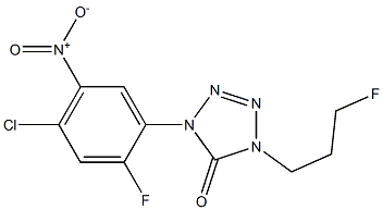 1-(2-Fluoro-4-chloro-5-nitrophenyl)-4-(3-fluoropropyl)-1H-tetrazol-5(4H)-one 结构式