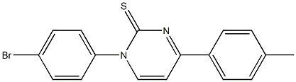 1-(4-Bromophenyl)-4-(4-methylphenyl)pyrimidine-2(1H)-thione 结构式