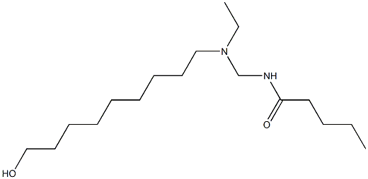 N-[[N-Ethyl-N-(9-hydroxynonyl)amino]methyl]valeramide 结构式