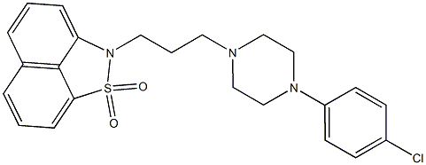 2-[3-[4-(4-Chlorophenyl)-1-piperazinyl]propyl]-2H-naphth[1,8-cd]isothiazole 1,1-dioxide 结构式