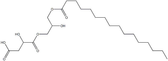 L-Malic acid hydrogen 1-(2-hydroxy-3-hexadecanoyloxypropyl) ester 结构式
