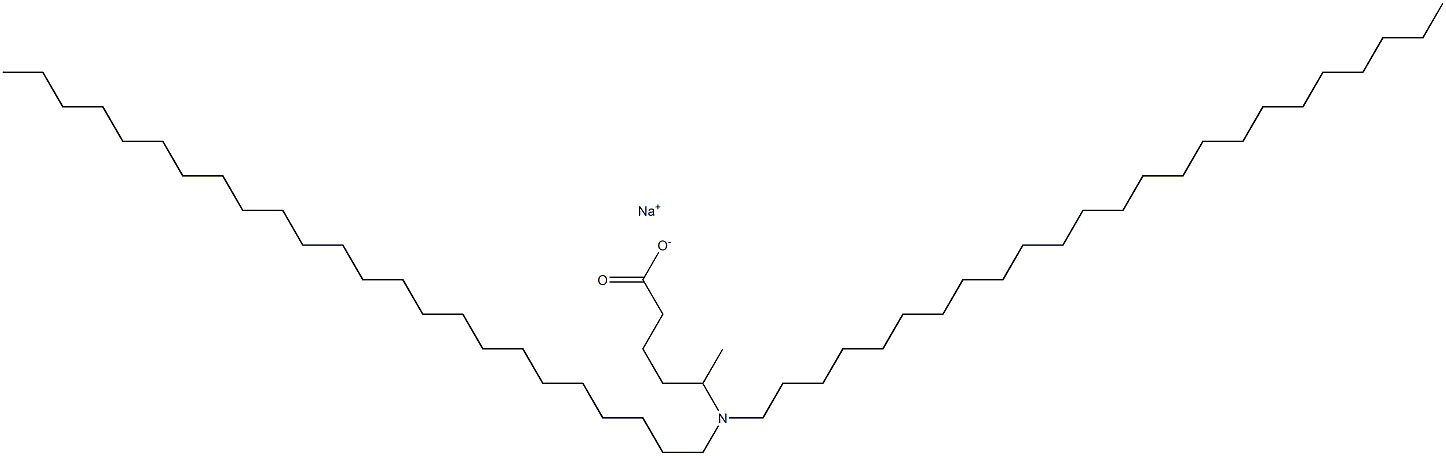 5-(Ditetracosylamino)hexanoic acid sodium salt 结构式