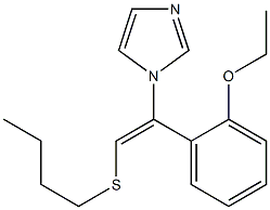 1-[(E)-2-Butylthio-1-(2-ethoxyphenyl)ethenyl]-1H-imidazole 结构式