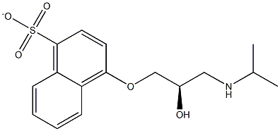 4-[(R)-3-(Isopropylamino)-2-hydroxypropoxy]naphthalene-1-sulfonate 结构式