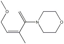 4-[(Z)-2-Methyl-1-methylene-4-methoxy-2-butenyl]morpholine 结构式