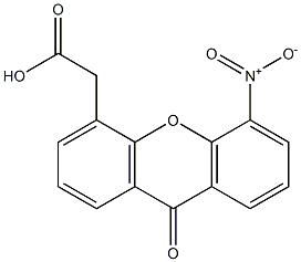 5-Nitro-9-oxo-9H-xanthene-4-acetic acid 结构式