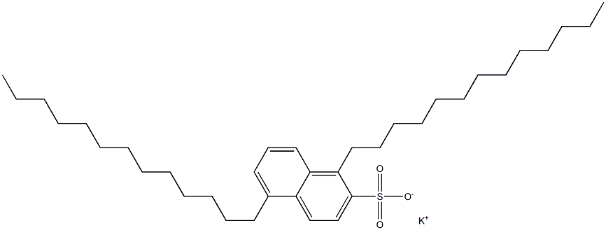 1,5-Ditridecyl-2-naphthalenesulfonic acid potassium salt 结构式