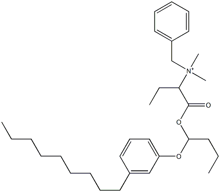 N,N-Dimethyl-N-benzyl-N-[1-[[1-(3-nonylphenyloxy)butyl]oxycarbonyl]propyl]aminium 结构式