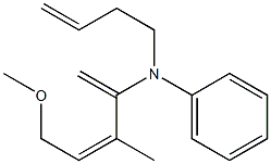 N-(3-Butenyl)-N-[(Z)-1-methylene-2-methyl-4-methoxy-2-butenyl]aniline 结构式