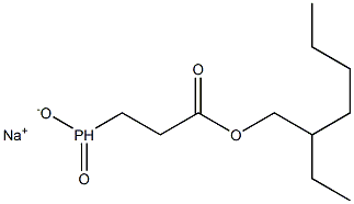 2-(2-Ethylhexyloxycarbonyl)ethylphosphinic acid sodium salt 结构式