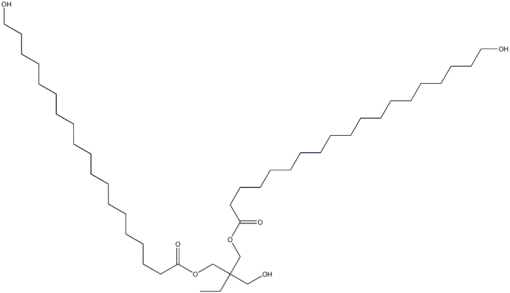 Bis(19-hydroxynonadecanoic acid)2-ethyl-2-(hydroxymethyl)-1,3-propanediyl ester 结构式