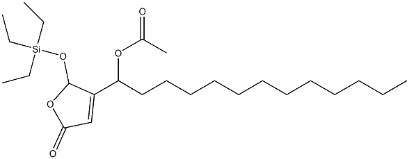Acetic acid 1-[[2,5-dihydro-5-oxo-2-(triethylsiloxy)furan]-3-yl]tridecyl ester 结构式