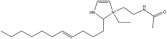 1-[2-(Acetylamino)ethyl]-1-ethyl-2-(4-undecenyl)-4-imidazoline-1-ium 结构式