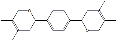 2,2'-(1,4-Phenylene)bis(3,6-dihydro-4,5-dimethyl-2H-pyran) 结构式