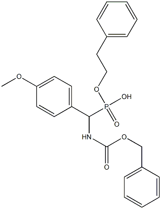 (Benzyloxycarbonylamino)(4-methoxyphenyl)methylphosphonic acid 2-phenylethyl ester 结构式