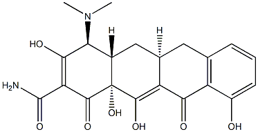 (4S,4aS,5aS,12aR)-4-(Dimethylamino)-1,4,4a,5,5a,6,11,12a-octahydro-3,10,12,12a-tetrahydroxy-1,11-dioxo-2-naphthacenecarboxamide 结构式