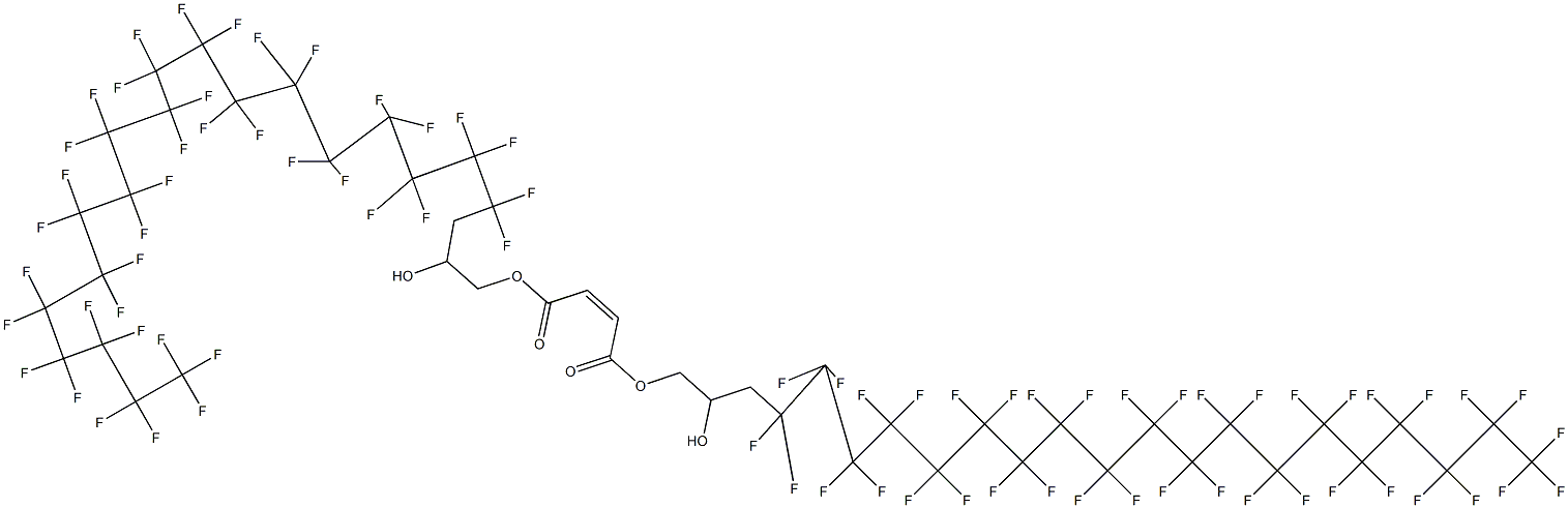Maleic acid bis(2-hydroxy-4,4,5,5,6,6,7,7,8,8,9,9,10,10,11,11,12,12,13,13,14,14,15,15,16,16,17,17,18,18,19,19,20,20,21,21,22,22,22-nonatriacontafluorodocosyl) ester 结构式