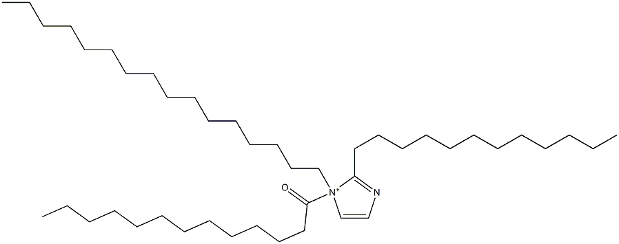 2-Dodecyl-1-hexadecyl-1-tridecanoyl-1H-imidazol-1-ium 结构式