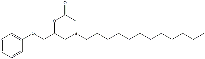 Acetic acid 1-(phenoxymethyl)-2-(dodecylthio)ethyl ester 结构式