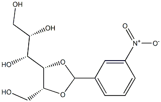 4-O,5-O-(3-Nitrobenzylidene)-D-glucitol 结构式