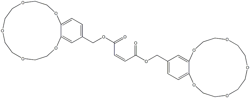 Maleic acid bis[(2,3,5,6,8,9,11,12-octahydro-1,4,7,10,13-benzopentaoxacyclopentadecin)-15-ylmethyl] ester 结构式