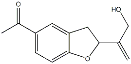 2,3-Dihydro-5-acetyl-2-(2-hydroxy-1-methyleneethyl)benzofuran 结构式