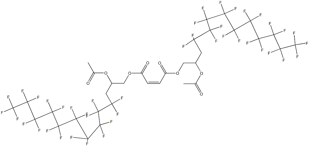 Maleic acid bis(2-acetyloxy-4,4,5,5,6,6,7,7,8,8,9,9,10,10,11,11,12,12,13,13,13-henicosafluorotridecyl) ester 结构式