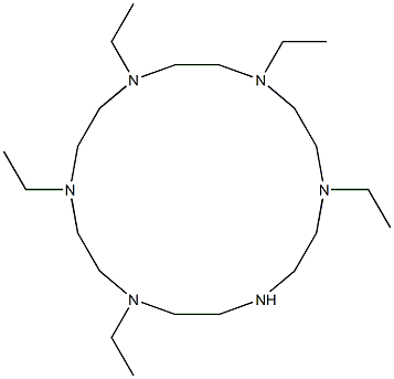 1-Ethyl-4,7,10,13-tetraethyl-1,4,7,10,13,16-hexaazacyclooctadecane 结构式