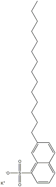 7-Tetradecyl-1-naphthalenesulfonic acid potassium salt 结构式