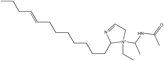 1-[1-(Acetylamino)ethyl]-2-(8-dodecenyl)-1-ethyl-3-imidazoline-1-ium 结构式