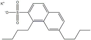 1,7-Dibutyl-2-naphthalenesulfonic acid potassium salt 结构式