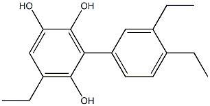 5-Ethyl-3-(3,4-diethylphenyl)benzene-1,2,4-triol 结构式