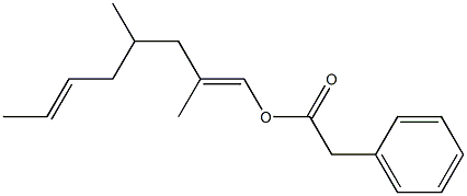 Phenylacetic acid 2,4-dimethyl-1,6-octadienyl ester 结构式