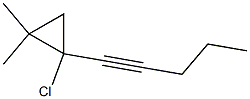 1-(1-Pentynyl)-1-chloro-2,2-dimethylcyclopropane 结构式