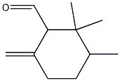 2,2,3-Trimethyl-6-methylenecyclohexane-1-carbaldehyde 结构式