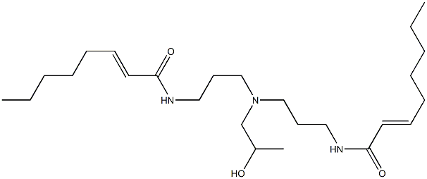 N,N'-[2-Hydroxypropyliminobis(3,1-propanediyl)]bis(2-octenamide) 结构式