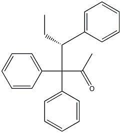 [R,(-)]-3,3,4-Triphenyl-2-hexanone 结构式