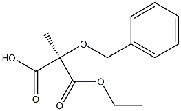 [R,(+)]-2-(Benzyloxy)-2-methylmalonic acid hydrogen 1-ethyl ester 结构式