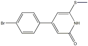 4-(4-Bromophenyl)-6-(methylthio)-2(1H)-pyridone 结构式