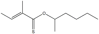 (E)-2-Methyl-2-butenethioic acid S-hexyl ester 结构式