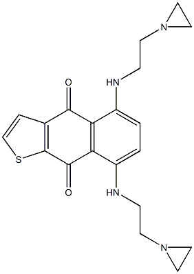 5,8-Bis[2-(1-aziridinyl)ethylamino]naphtho[2,3-b]thiophene-4,9-dione 结构式